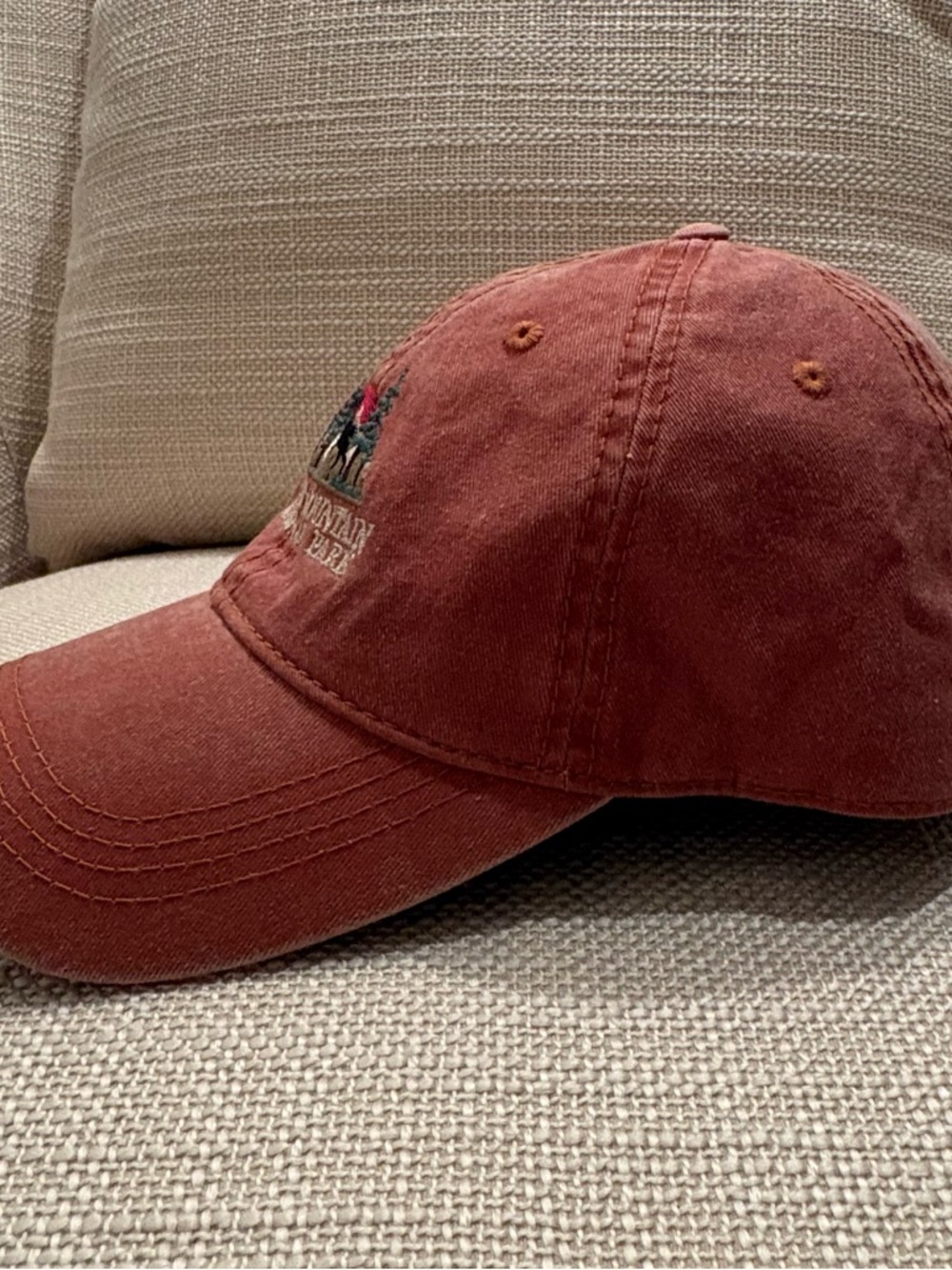Rocky Mountain National Park Burnt Orange Cotton Washed/Embroidered Mountain Hat - Picture 5 of 9